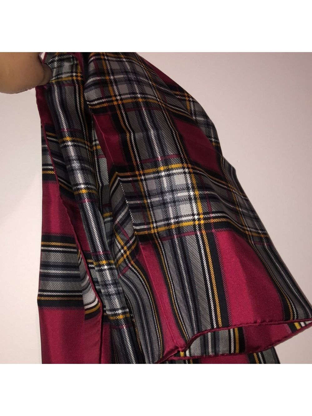 YSL scarf #2  🧣 checkered authentic silk 💯 - Picture 6 of 8